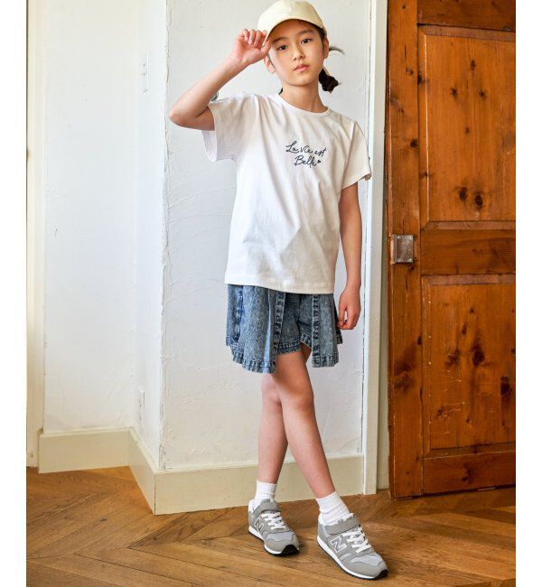 ikka kids「ＷＡＳＨデニムＷラップキュロット」|スカート|