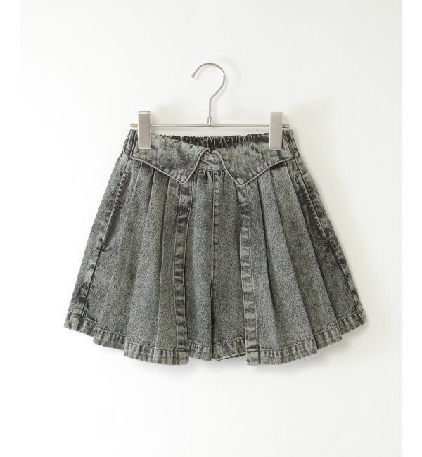 ikka kids「ＷＡＳＨデニムＷラップキュロット」|スカート|