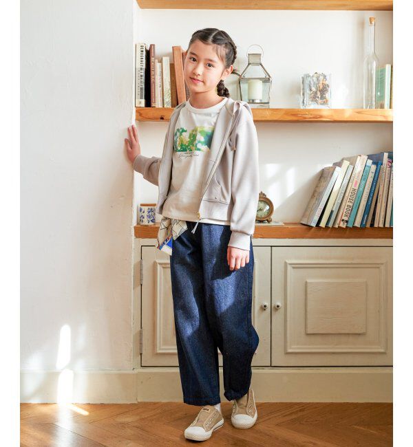 ikka kids「【親子コーデ】フォトロゴ脇レースアップ7分袖Tシャツ（120~160cm）」|Tシャツ・カットソー|