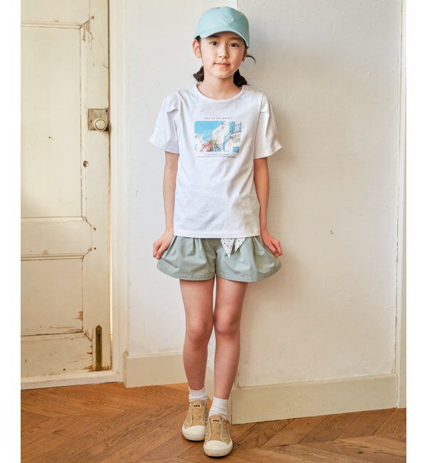 ikka kids「シャンブレー後ろ花リボンキャップ」|その他|