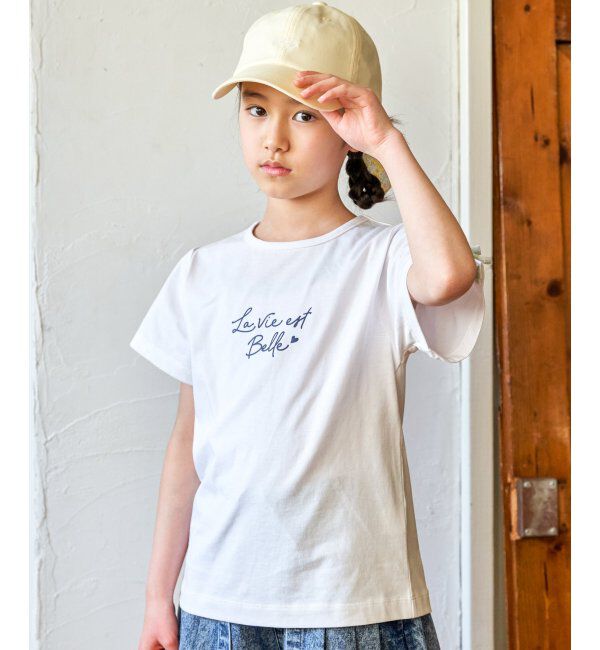 ikka kids「シャンブレー後ろ花リボンキャップ」|その他|
