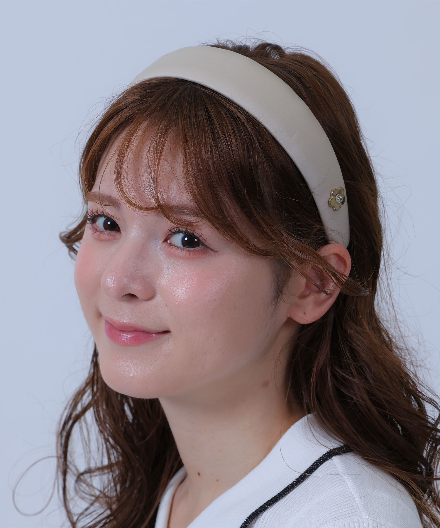 MARY QUANT「ベーシックサテン カチューシャ」|カチューシャ|ベージュ