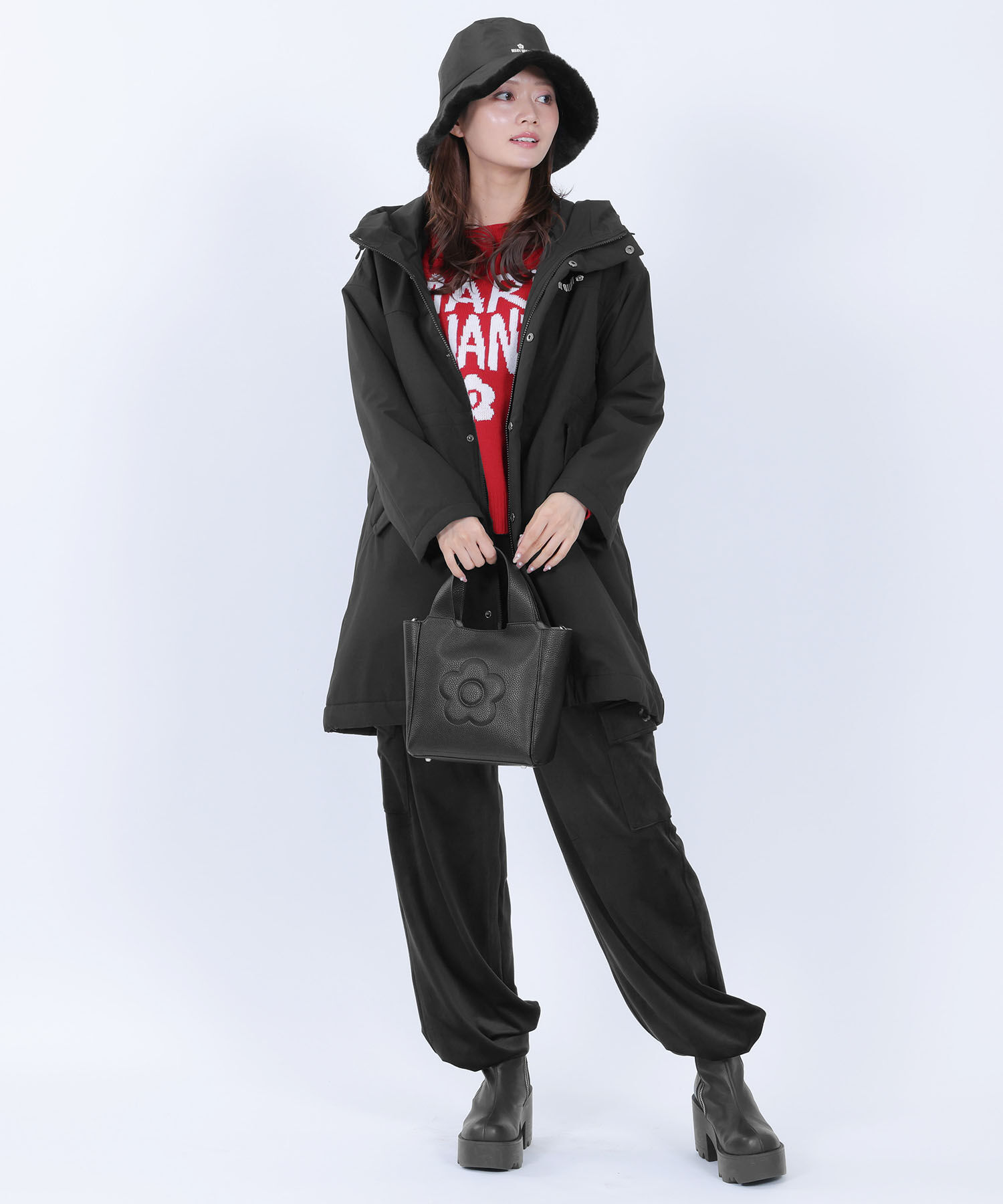MARY QUANT「インナースエードデイジー 2WAYミニトート」|ショルダー・メッセンジャー|