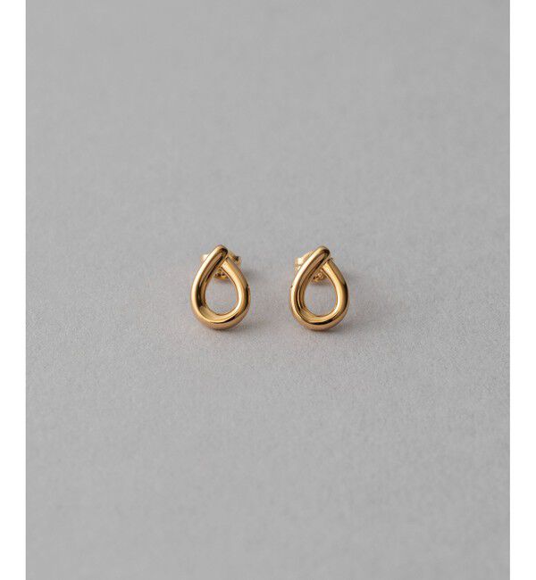 ete「ドロップライン ピアス」|ピアス|イエローゴールド