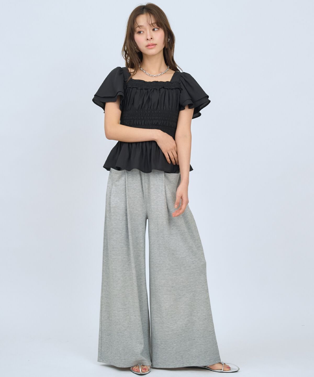 アンドクチュール「カットツイルポケットタックパンツ」|その他|