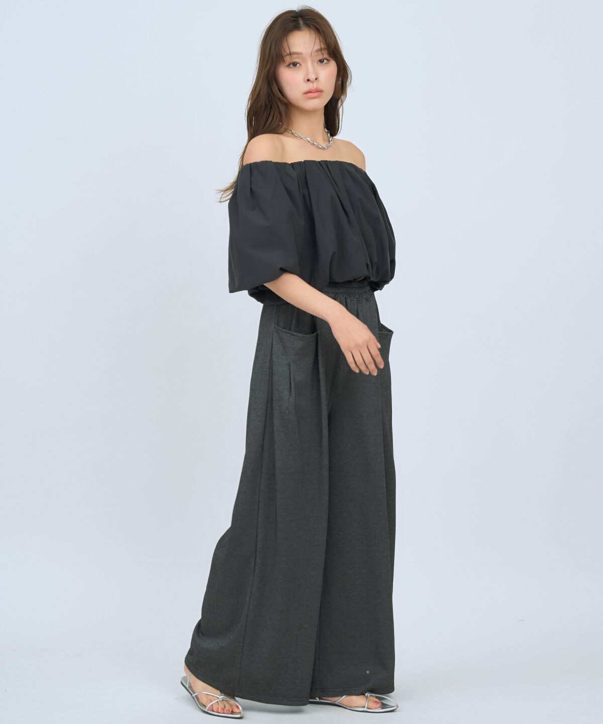 アンドクチュール「カットツイルポケットタックパンツ」|その他|