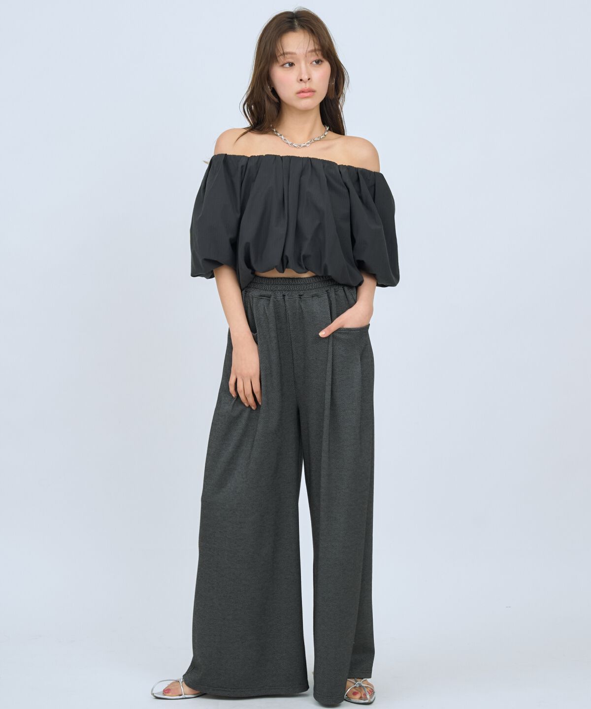 アンドクチュール「カットツイルポケットタックパンツ」|その他|