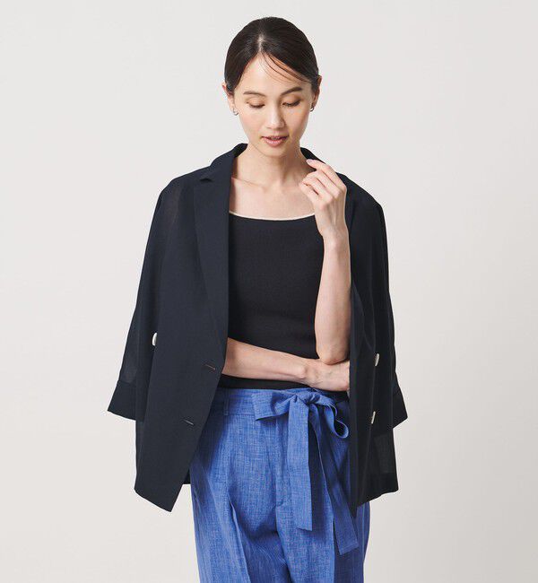 UNITED ARROWS「リブ スクエア キャミソールニット ‐ウォッシャブル‐」|タンクトップ|