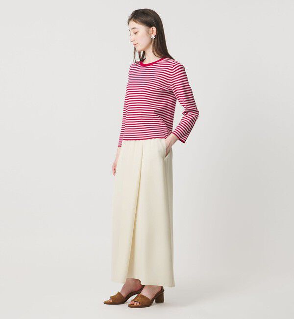 UNITED ARROWS「COMFY ラップ マキシスカート WHITE ‐防汚 UVカット ウォッシャブル‐」|スカート|