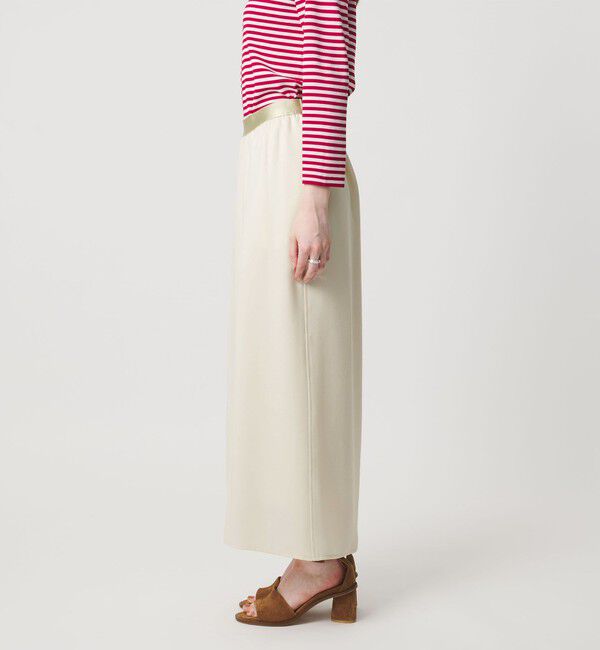 UNITED ARROWS「COMFY ラップ マキシスカート WHITE ‐防汚 UVカット ウォッシャブル‐」|スカート|