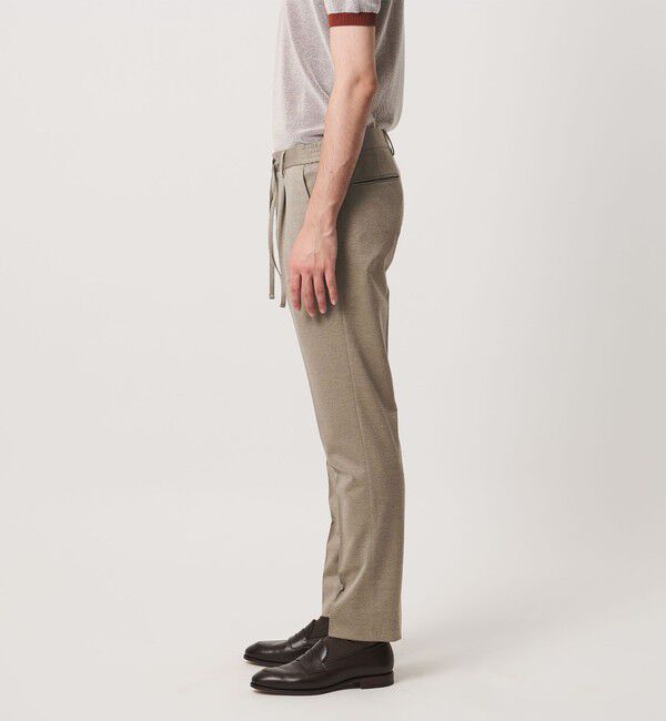 UNITED ARROWS「ジャージー スリムテーパード サイドシャーリング 1プリーツ スラックス」|スラックス|