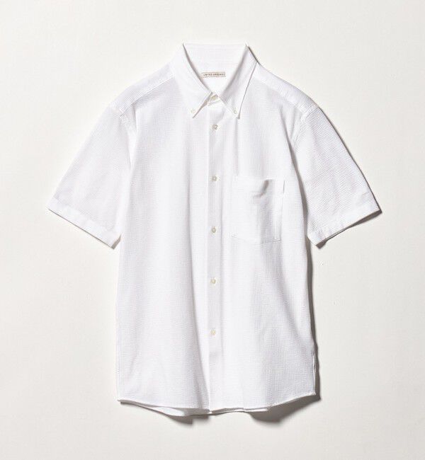 UNITED ARROWS「シアサッカー ショートスリーブ ボタンダウン シャツ COMFORT EASY―MODEL 抗菌防臭」|シャツ・ブラウス|