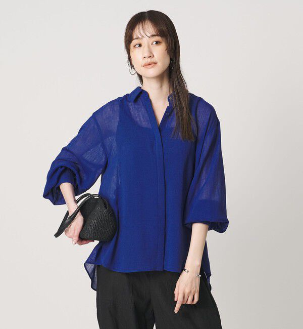 UNITED ARROWS「スラブ シアー シャツ ‐ウォッシャブル‐」|シャツ・ブラウス|COBALT