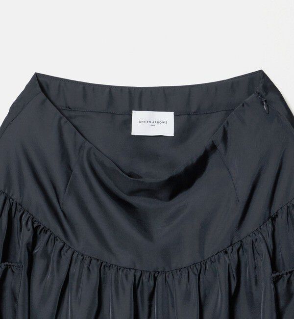 UNITED ARROWS「シルクライク ティアード スカート ‐ウォッシャブル‐」|フレア|