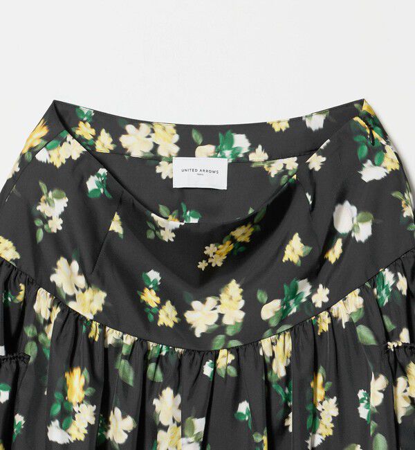 UNITED ARROWS「シルクライク ティアード スカート ‐ウォッシャブル‐」|フレア|