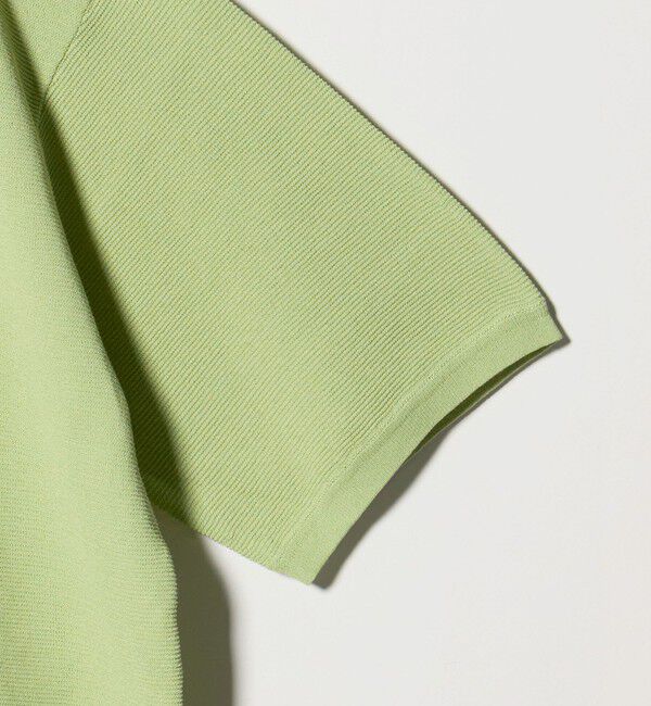UNITED ARROWS green label relaxing「ガーター ドローコード 半袖 クルーネック ニット -ウォッシャブル・UVカット・遮熱-」|Tシャツ・カットソー|