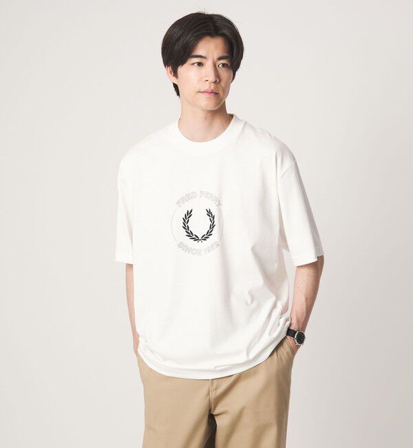 UNITED ARROWS green label relaxing「＜FRED PERRY＞サークル グラフィック ロゴ 半袖 Tシャツ」|Tシャツ・カットソー|WHITE