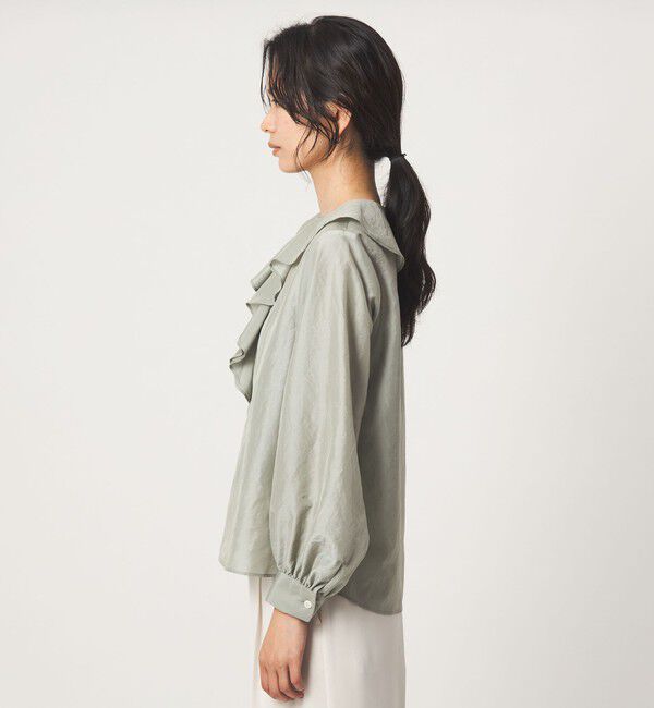 UNITED ARROWS green label relaxing「ラッフル ロングスリーブ ブラウス」|シャツ・ブラウス|