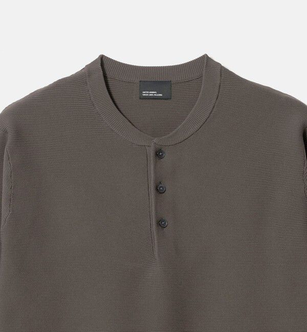 UNITED ARROWS green label relaxing「【WEB限定】ガーター編み ヘンリーネック ニット」|ニット・セーター|