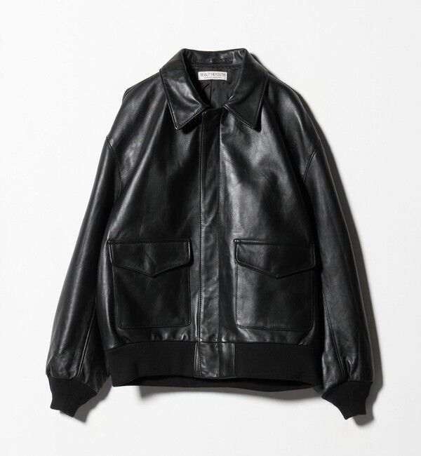 BEAUTY&YOUTH UNITED ARROWS「シープ レザー A-2 ジャケット」|その他|
