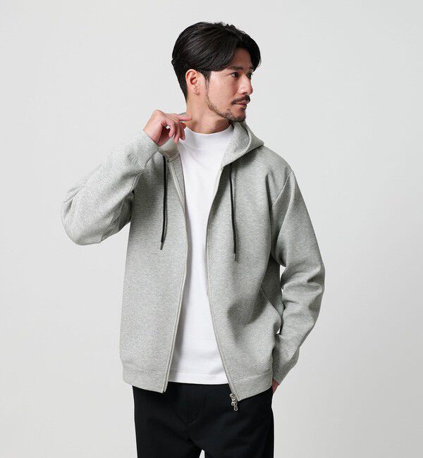 BEAUTY&YOUTH UNITED ARROWS「【WEB限定 WARDROBE SMART】ダブルニット ジップパーカー/セットアップ対応【抗菌・防臭】」|パーカー|