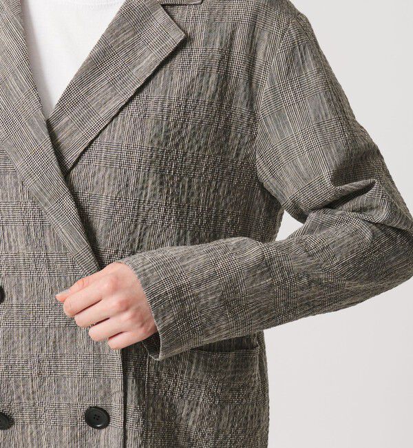 BEAUTY&YOUTH UNITED ARROWS「【WEB限定】グレンチェック ダブルジャケット ウォッシャブル」|テーラードジャケット|