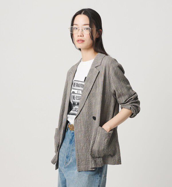 BEAUTY&YOUTH UNITED ARROWS「【WEB限定】グレンチェック ダブルジャケット ウォッシャブル」|テーラードジャケット|