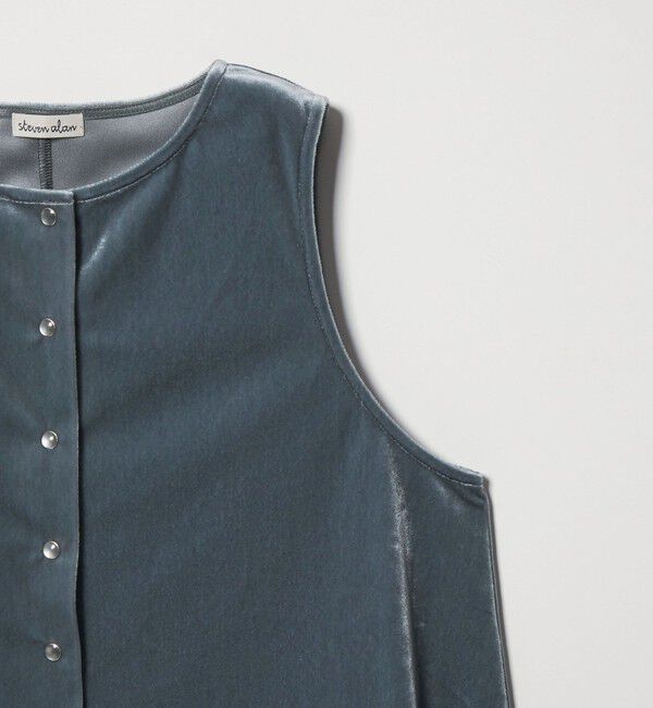 STEVEN ALAN「＜Steven Alan＞ベロア ノースリーブ」|カーディガン|