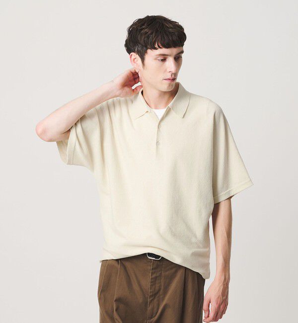 BEAUTY&YOUTH UNITED ARROWS「リネン ブリーズ ドルマン 3B ポロニット ウォッシャブル」|ニット・セーター|NATURAL