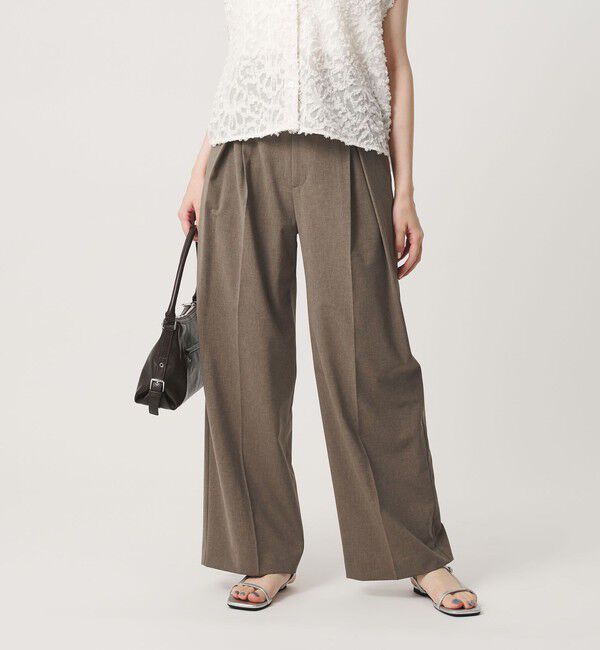 BEAUTY&YOUTH UNITED ARROWS「2タック ワイドパンツ 吸水速乾 防シワ ウォッシャブル/モカ」|その他|MOCA