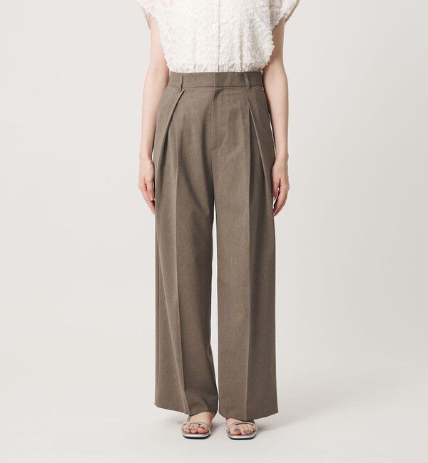BEAUTY&YOUTH UNITED ARROWS「2タック ワイドパンツ 吸水速乾 防シワ ウォッシャブル/モカ」|その他|