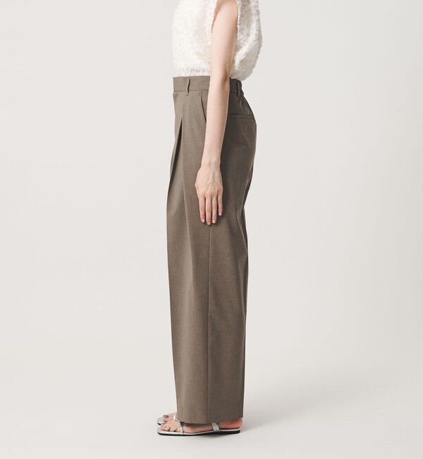 BEAUTY&YOUTH UNITED ARROWS「2タック ワイドパンツ 吸水速乾 防シワ ウォッシャブル/モカ」|その他|