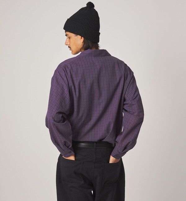 STEVEN ALAN「＜Steven Alan＞ ウール チェック オープンカラー オーバー シャツ」|シャツ・ブラウス|