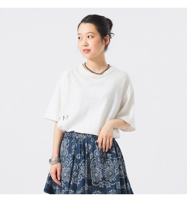 BEAMSBOY「【別注】WAREHOUSE & CO. / ステンシル13 Tシャツ」|Tシャツ・カットソー|WHITE