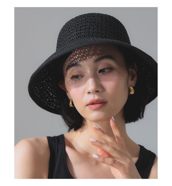Demi-Luxe BEAMS 「GRILLO / ペーパー ブリム ハット」|ハット|BLACK