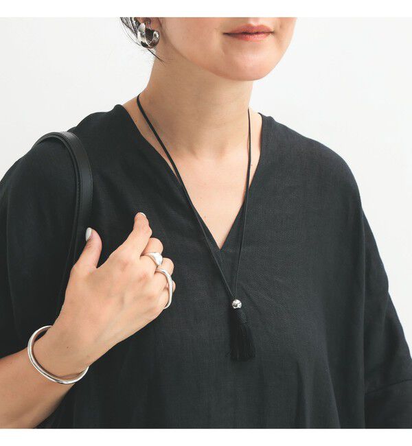 Demi-Luxe BEAMS 「ブラック タッセル ネックレス」|その他|BLACK