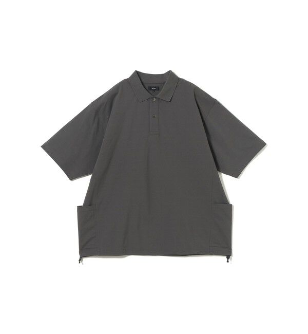BEAMS「BEAMS｜サイド ポケット ポロシャツ｜吸湿速乾｜ストレッチ｜テックポロ｜オンオフ兼用」|ポロシャツ|CHARCOAL.G