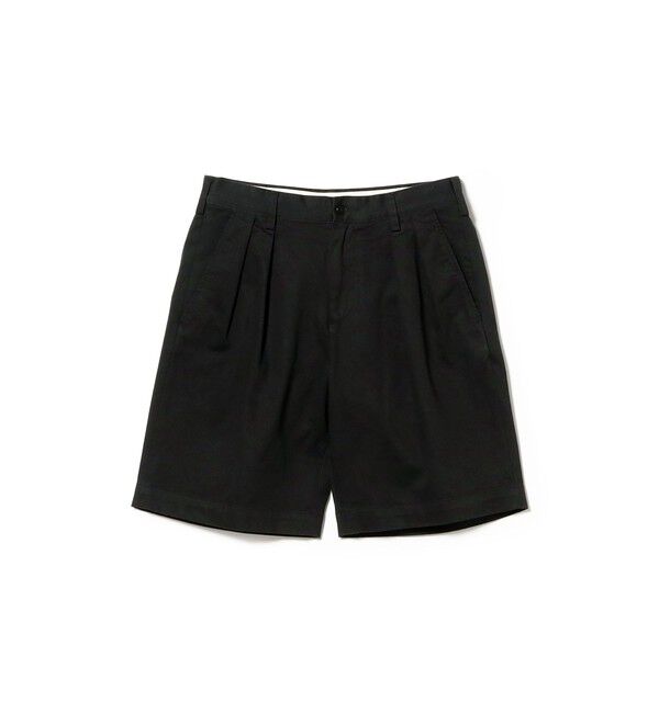 BEAMS「2プリーツ チノ ショーツ【ワイドフィット】」|その他|BLACK