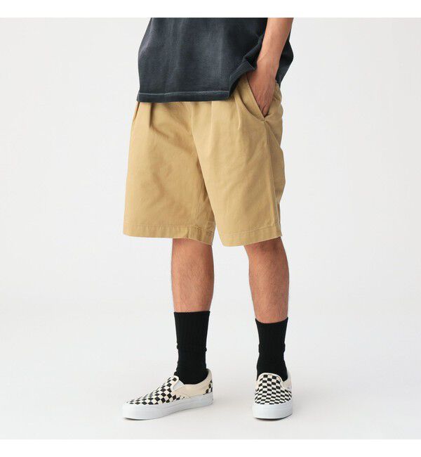 BEAMS「2プリーツ チノ ショーツ【ワイドフィット】」|その他|BEIGE