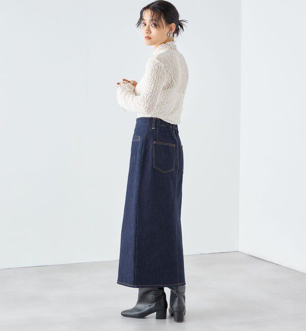 SHIPS for women「〈手洗い可能〉リンクル フラワー レース タートル 」|Tシャツ・カットソー|