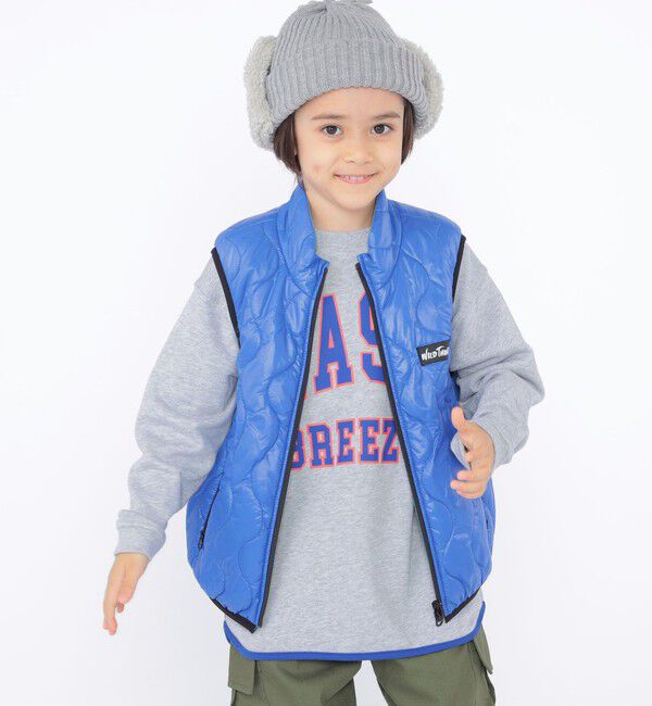 SHIPS KIDS「【SHIPS KIDS別注】WILD THINGS:100～125cm / リバーシブル ベスト」|ダウンベスト・ベスト|