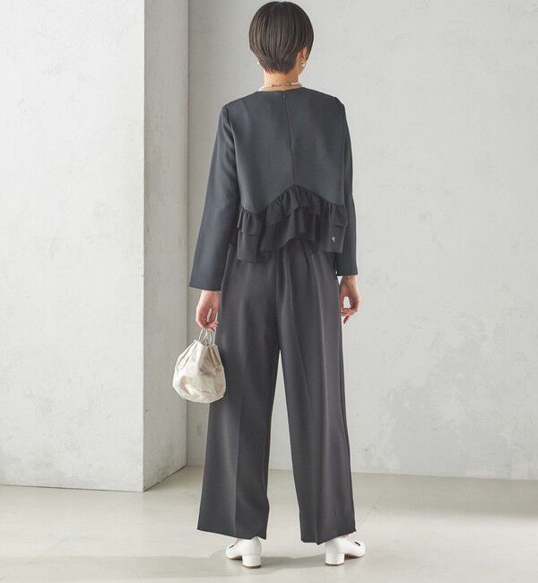 SHIPS for women「troisiemeCHACO:ワイド パンツ（セレモニー対応可）」|スラックス|