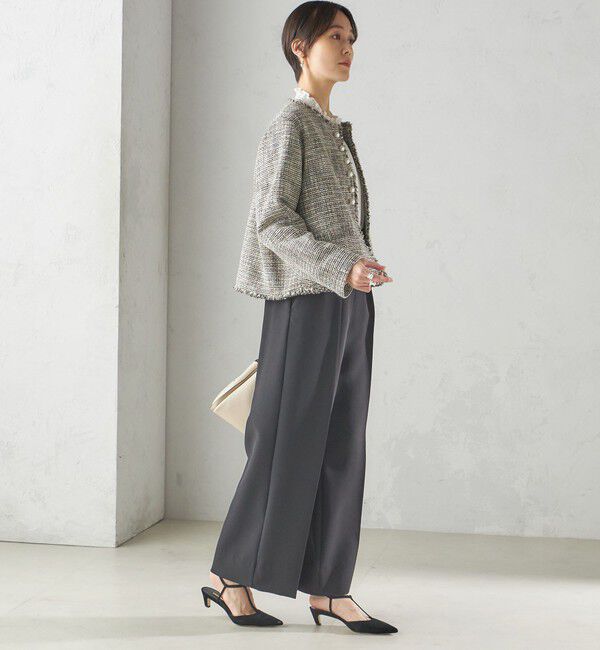 SHIPS for women「troisiemeCHACO:ワイド パンツ（セレモニー対応可）」|スラックス|