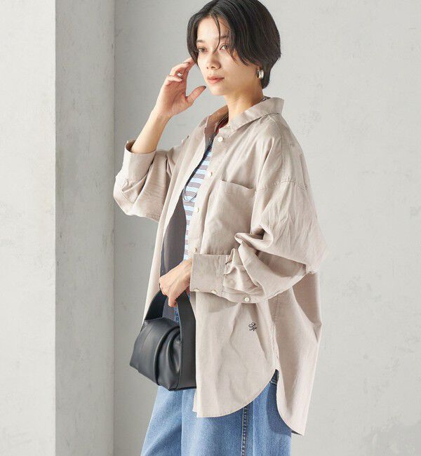SHIPS for women「〈洗濯機可能〉ピン オックス 刺繍 シャツ」|シャツ・ブラウス|