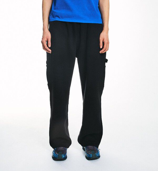 SHIPS「NEO BLUE: BAGGY CARPENTER SWEAT PANTS」|チノ|ブラック