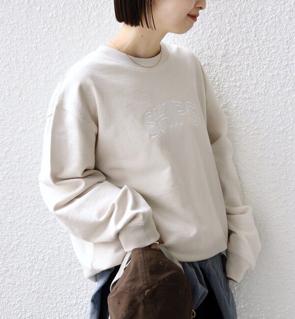 SHIPS for women「【WEB限定】SHIPS ラウンド ロゴ 刺繍 スウェット」|スウェット・ジャージ|