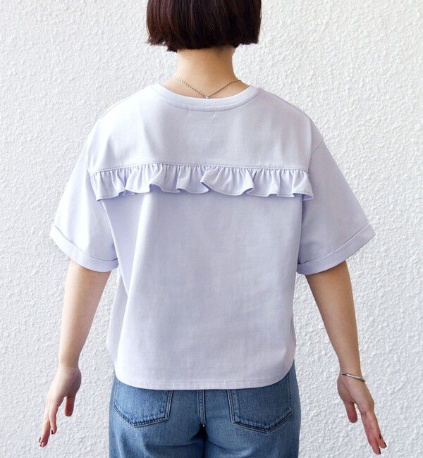 SHIPS for women「【WEB限定】〈接触冷感〉オーガニック コットン フリル TEE」|Tシャツ・カットソー|