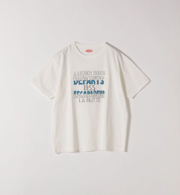 SHIPS any「【SHIPS any別注】La Hutte:〈洗濯機可能〉デザイン ロゴ プリント TEE 26SS」|Tシャツ・カットソー|