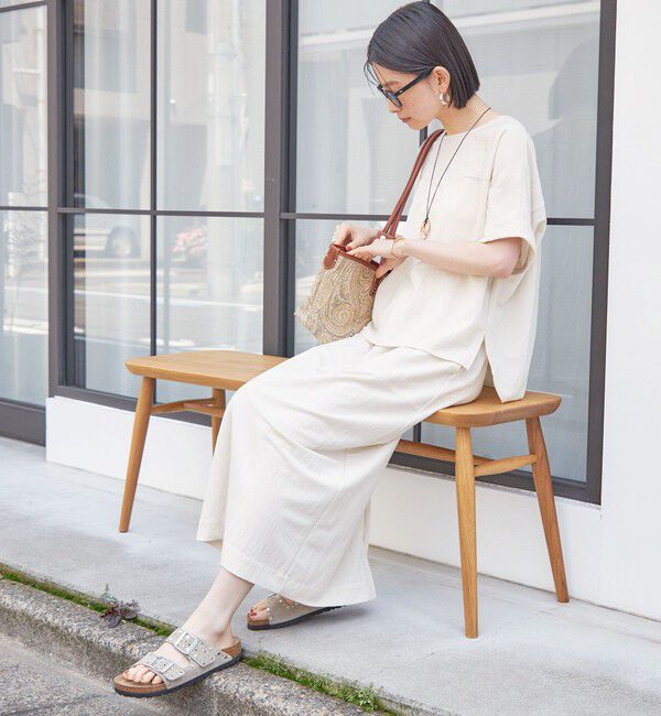 SHIPS for women「【実力派ベーシック】〈手洗い可能〉レーヨン ナイロン ドルマン 半袖 プルオーバー」|Tシャツ・カットソー|