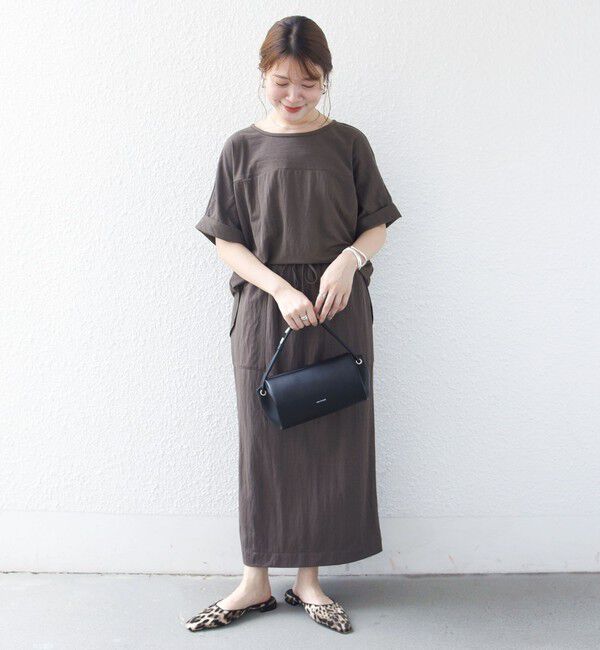 SHIPS for women「【実力派ベーシック】〈手洗い可能〉レーヨン ナイロン ドルマン 半袖 プルオーバー」|Tシャツ・カットソー|